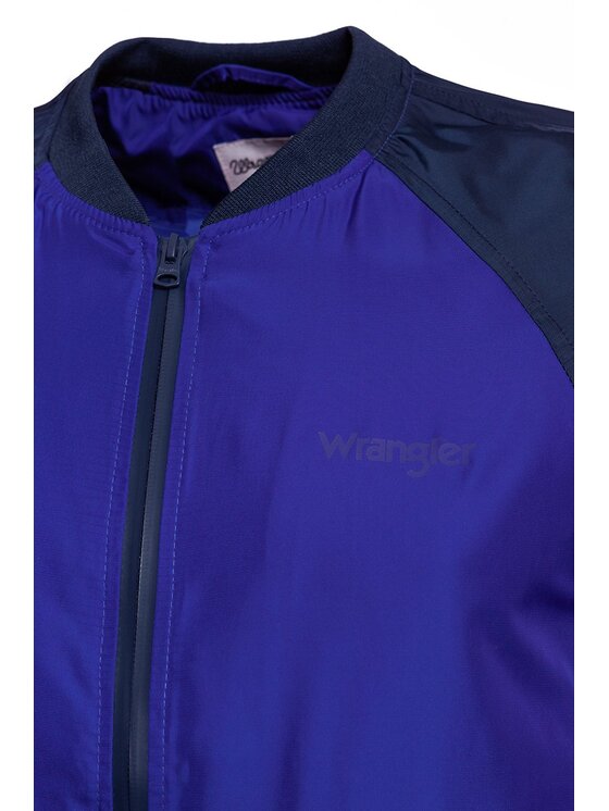 Wrangler Wrangler Kurtka przejściowa BOMBER Niebieski Slim Fit
