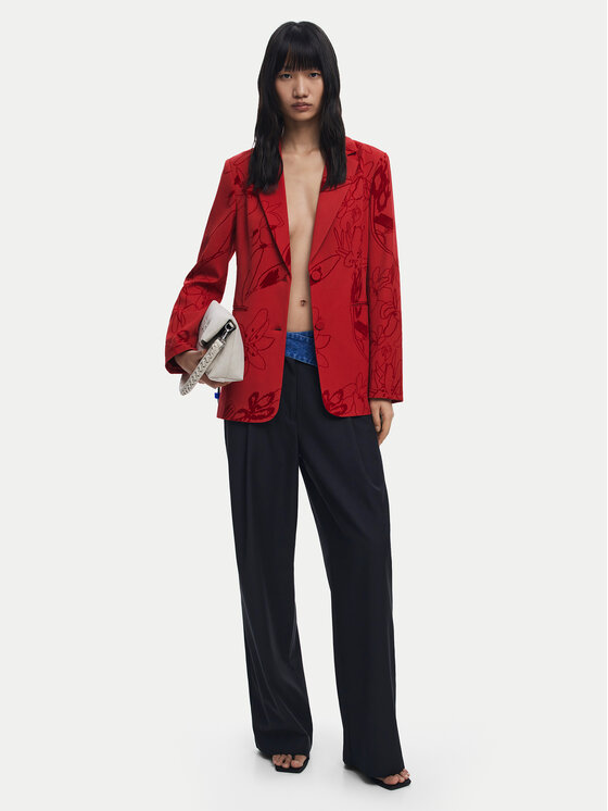 Desigual Desigual Giacca da abito Flockarty 25WWEW19 Rosso Regular Fit