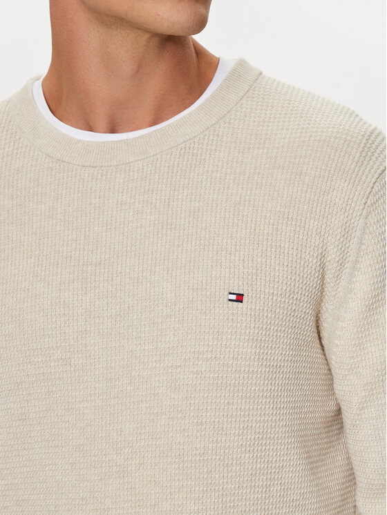 Tommy Hilfiger Tommy Hilfiger Пуловер MW0MW35470 Бежов Regular Fit