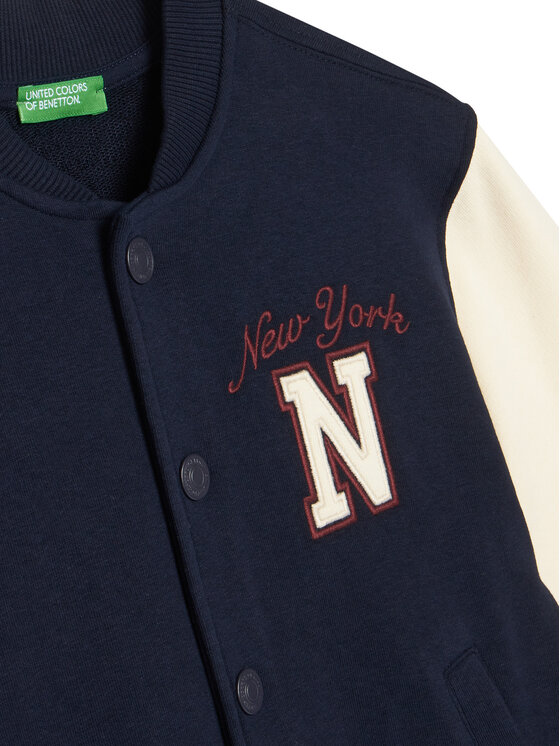 United Colors Of Benetton United Colors Of Benetton Суитшърт 32N4C505F Тъмносин Regular Fit