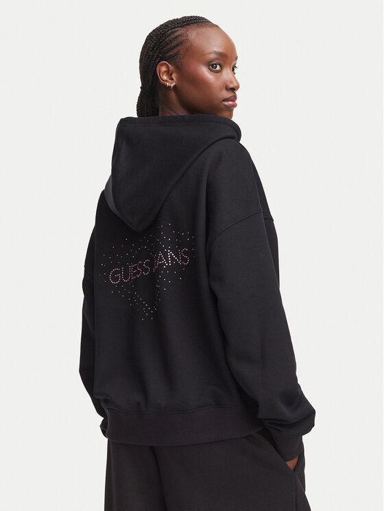 Guess Jeans Hanorac W6YQ10 K3872 Negru Oversize