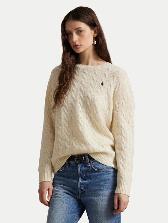 Polo Ralph Lauren Polo Ralph Lauren Džemper 211971865001 Bijela Slim Fit