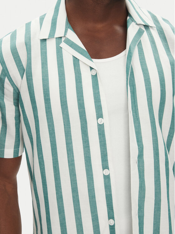 Lindbergh Lindbergh Košeľa 30-203321 Zelená Relaxed Fit