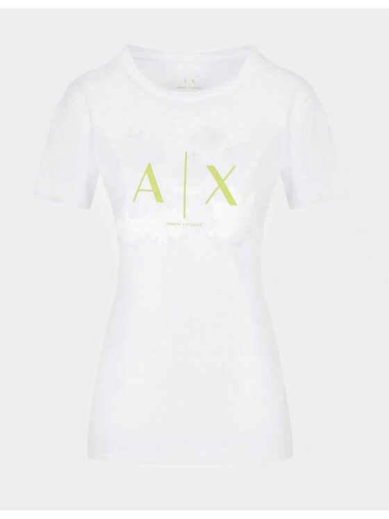 Armani Exchange Armani Exchange Tričko 3RYTCD YJG3Z 1000 Biela Slim Fit