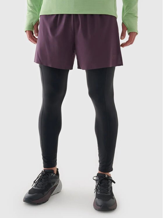 4F 4F Αθλητικό σορτς 4FWAW24TFSHM633-50S Μωβ Regular Fit