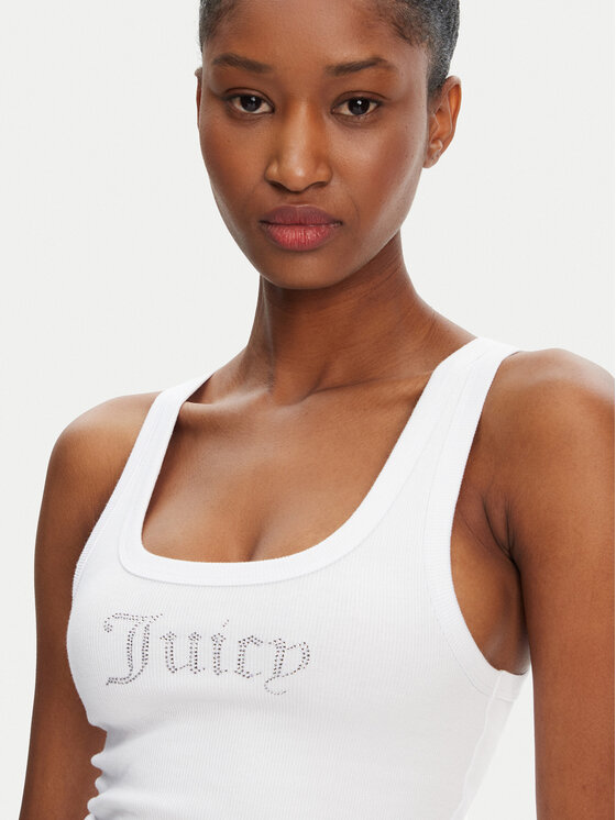 Juicy Couture Juicy Couture Топ Racer JCWLV125305 Білий Slim Fit
