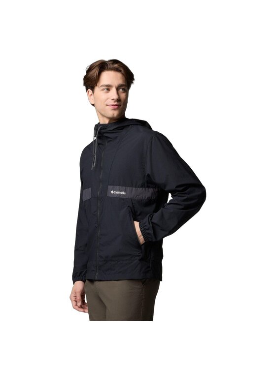 Columbia Columbia Kurtka przeciwdeszczowa Spire Valley Hooded Windbreaker 2117051010 Czarny Regular Fit