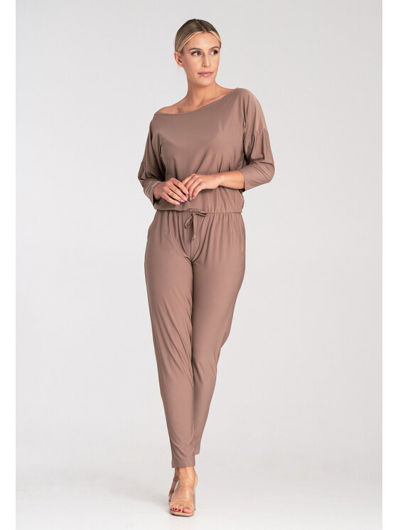 FIGL FIGLFIGL Jumpsuit M1030 Beige Regular Fit