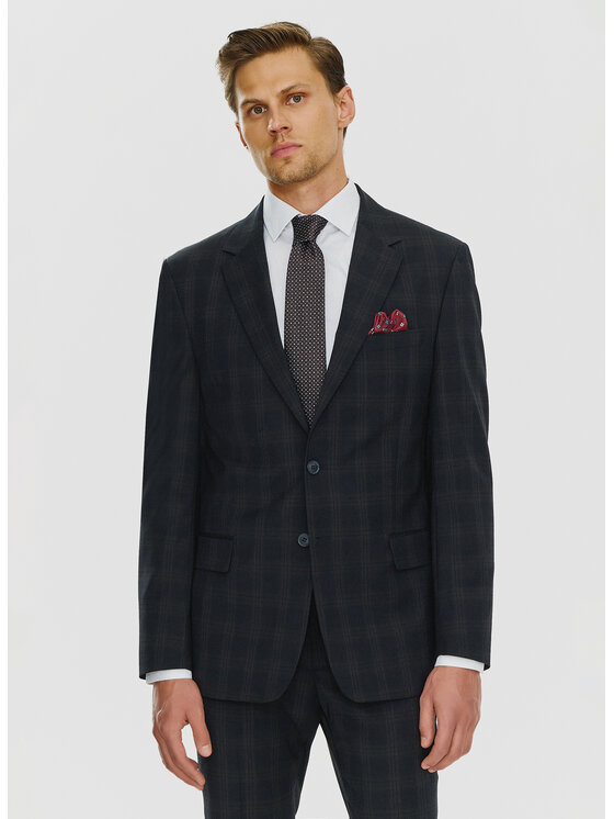 Pako Lorente Pako Lorente Marynarka P24SF-3G-008 Granatowy Slim Fit