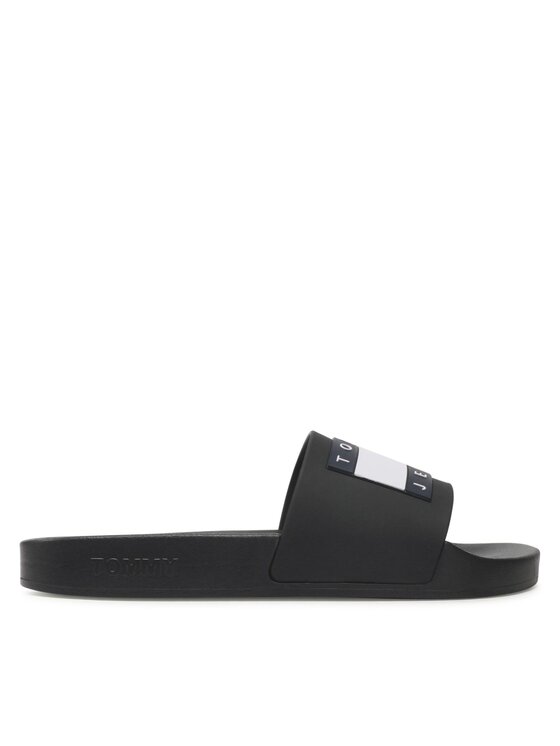 Tommy Jeans Šľapky Flag Pool Sld Ess EN0EN02115 Čierna