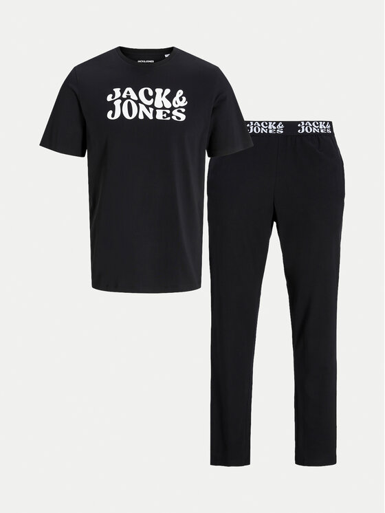 Jack&Jones Pidžama Elton 12266998 Melns Standard Fit