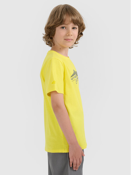 4F 4F T-Shirt APRES SKI Żółty Regular Fit
