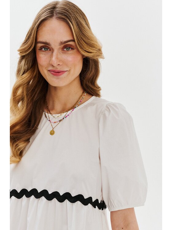 NAOKO NAOKO Každodenné šaty Dolce Bianca Biela Regular Fit