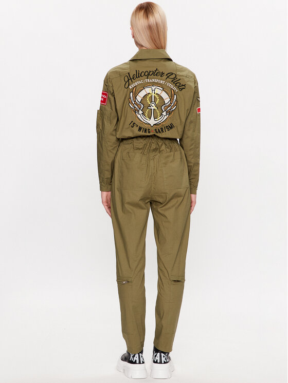Aeronautica Militare Aeronautica Militare Ολόσωμη φόρμα 231TU121DCT3120 Πράσινο Regular Fit