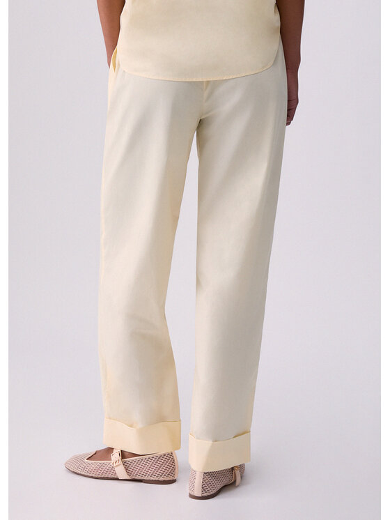 Liu Jo Liu Jo Spodnie materiałowe CA6249TS246P9640 Żółty Regular Fit
