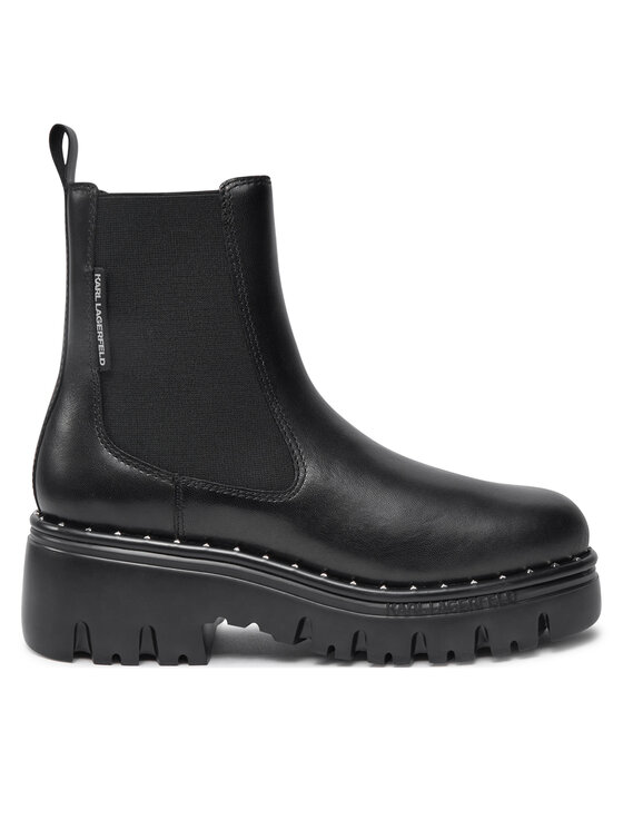 KARL LAGERFELD KARL LAGERFELD Kotníková obuv s elastickým prvkem KL45344 Černá