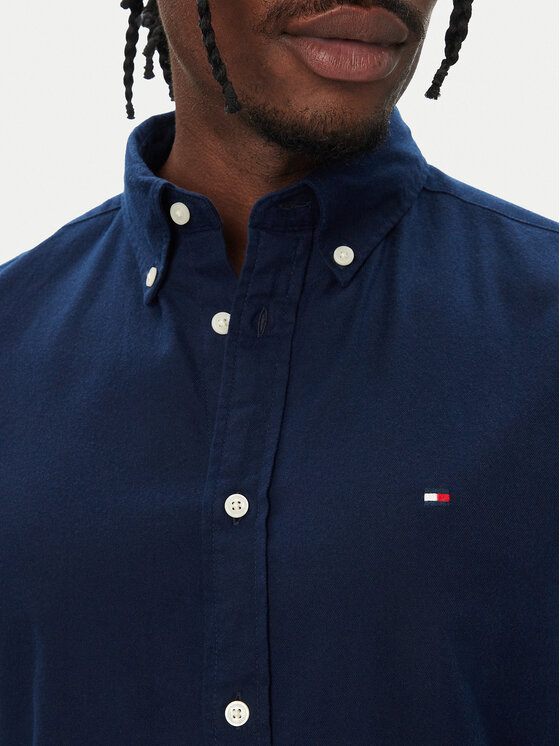 Tommy Hilfiger Tommy Hilfiger Ing Flannel Solid MW0MW40469 Sötétkék Regular Fit