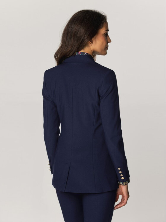Willsoor Willsoor Marynarka 67124/2 Granatowy Regular Fit