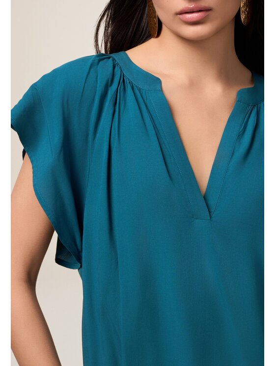 Oltre Oltre Blusa 2480J000718N024 Turchese Regular Fit