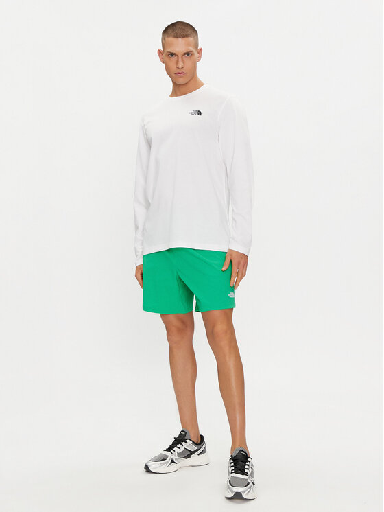 The North Face The North Face Longsleeve Simple Dome NF0A87QN Alb Regular Fit