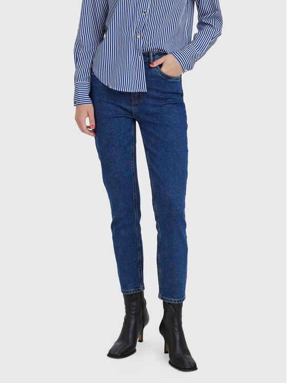 Vero Moda Vero Moda Traperice Brenda 10268434 Tamnoplava Straight Fit