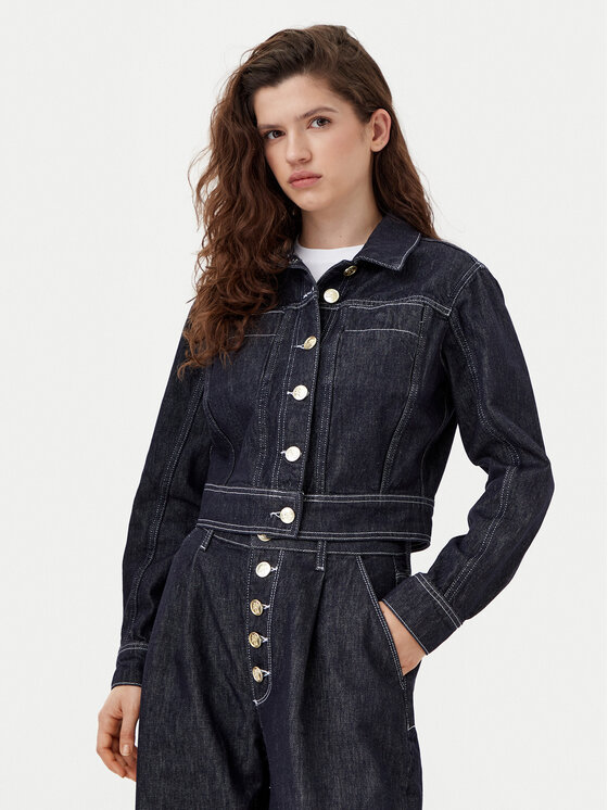 KARL LAGERFELD Džínsová bunda A1W14048 Tmavomodrá Regular Fit