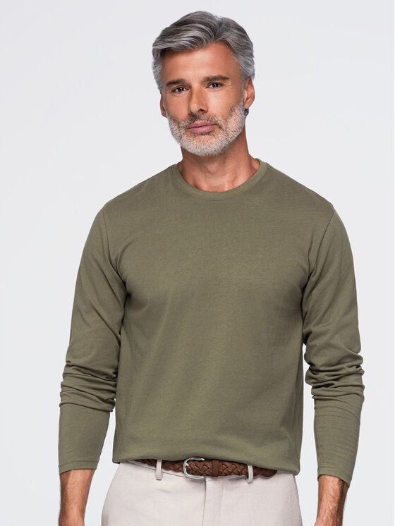 Ombre Ombre Longsleeve OM-LSBL-0142 Khaki Regular Fit