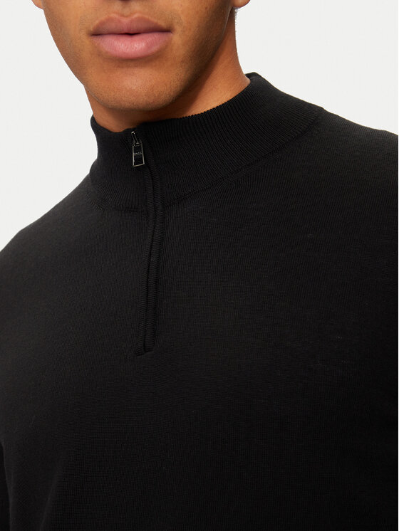 BOSS Boss Pulover Ebenji 50528300 Črna Regular Fit