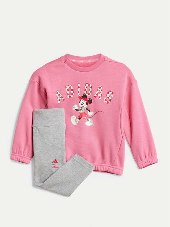 adidas Súprava mikina a legíny Disney Mickey Mouse JF3627 Ružová Slim Fit