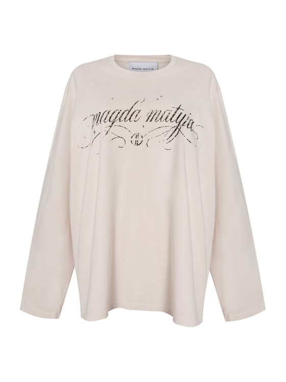Magda Matyja Magda Matyja Bluzka ALEX LONGSLEEVE CREAM Beżowy Loose Fit