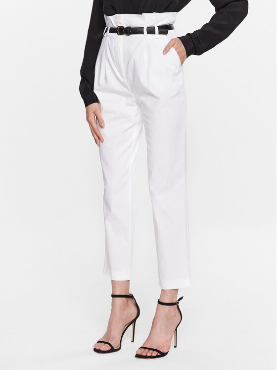 Fracomina Pantaloni din material FR23SVD004W40101 Alb Regular Fit Alb imagine noua