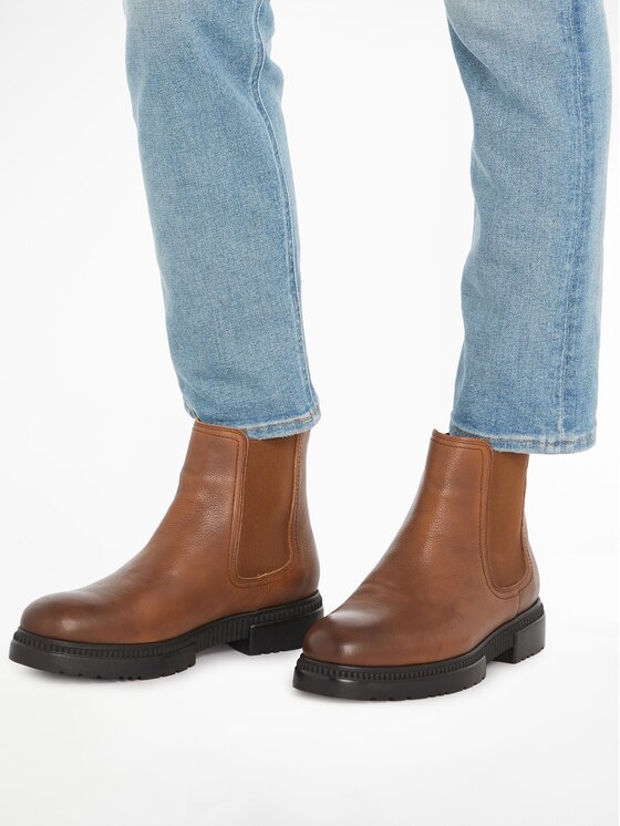 Tommy Hilfiger Tommy Hilfiger Челсі Comfort Cleated Termo Lth Chel FM0FM04650 Коричневий