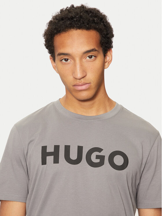 HUGO Hugo Тишърт Dulivio 50467556 Сив Regular Fit