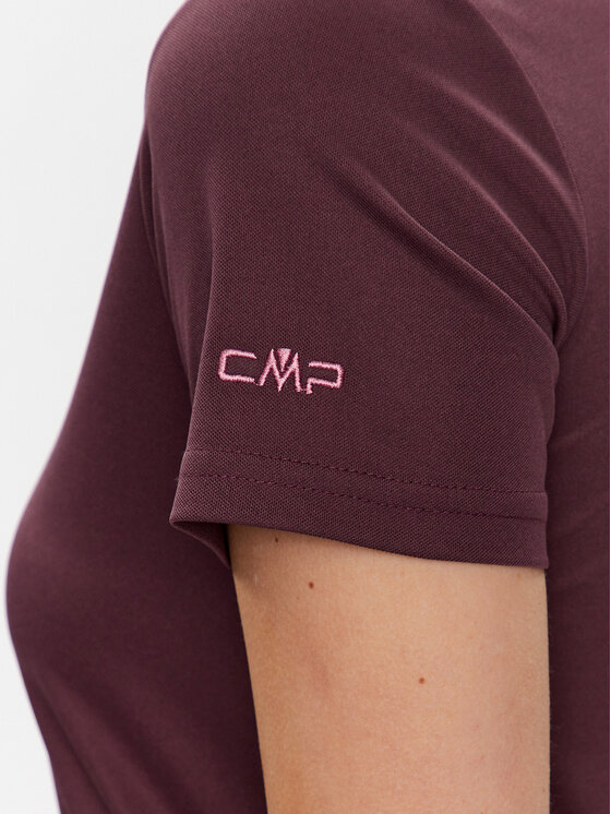 CMP CMP Koszulka techniczna 38T6656 Bordowy Regular Fit