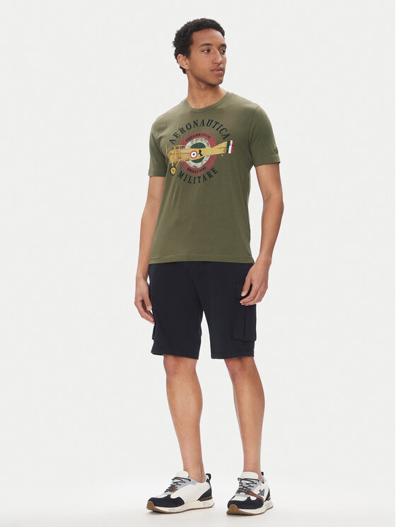 Aeronautica Militare Aeronautica Militare Футболка 251TS2414J641 Хакі Regular Fit