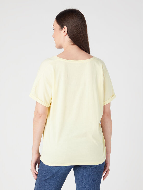 Wrangler Wrangler T-särk W7XKEVX6Z 112328929 Kollane Regular Fit