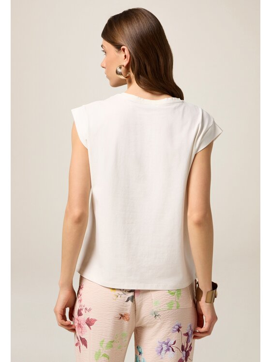 Oltre Oltre T-Shirt G375J104201N011 Biały Regular Fit