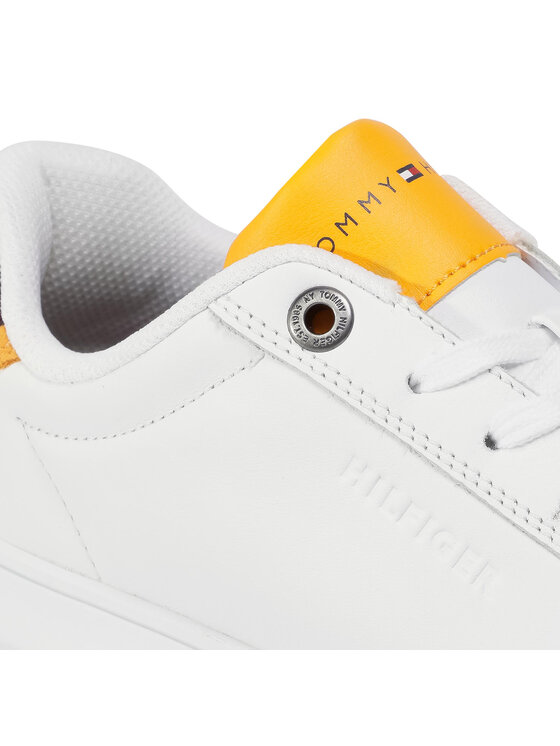 Tommy Hilfiger Sneakersy Essential Leather Cupsole Pop FM0FM03089 Biały •  Modivo.pl