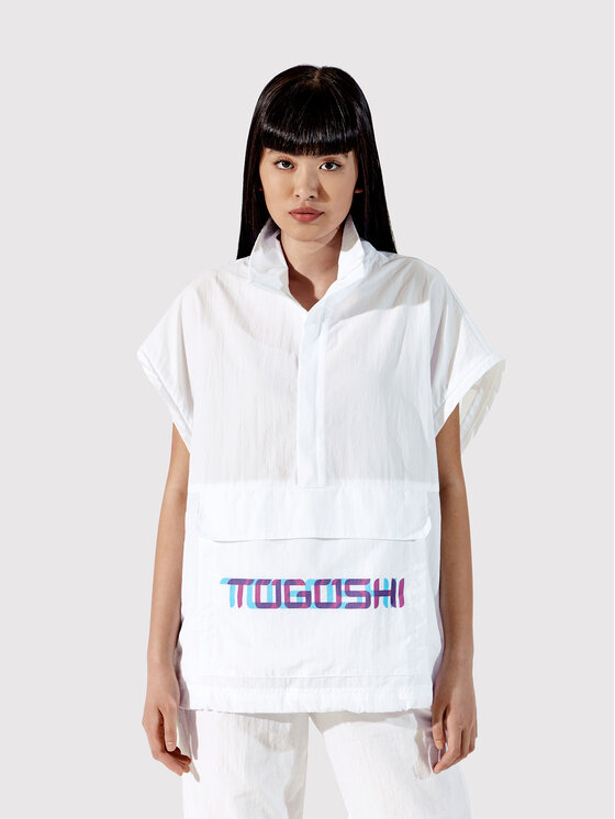 Togoshi Togoshi Geacă fără fermoar TG22-KUU001 Alb Oversize