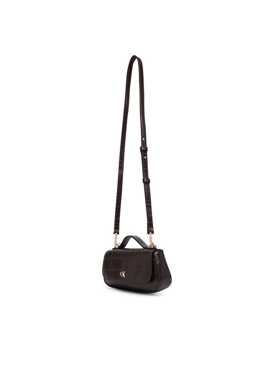 Calvin Klein Calvin Klein Handtasche Ck Croc Top Handle Bag LV04F3903G Dunkelbraun