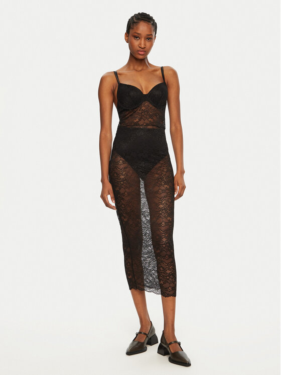 Guess Guess Cămașă de noapte O5RK00 KBGT0 Negru Regular Fit