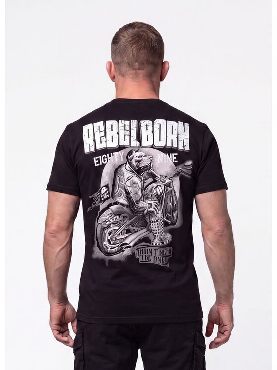PITBULL PITBULL T-Shirt REBEL BORN Czarny Regular Fit