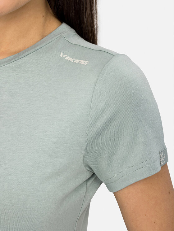 Viking Viking T-Shirt Lenta Bamboo Light Lady Niebieski jasny Regular Fit