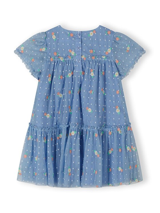 minoti minoti Sukienka elegancka 30DRESS118 Błękitny Regular Fit