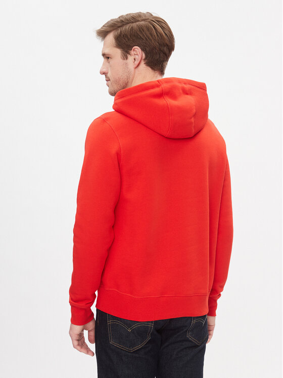 Tommy Hilfiger Tommy Hilfiger Pulóver Tommy Logo Hoody MW0MW11599 Piros Regular Fit