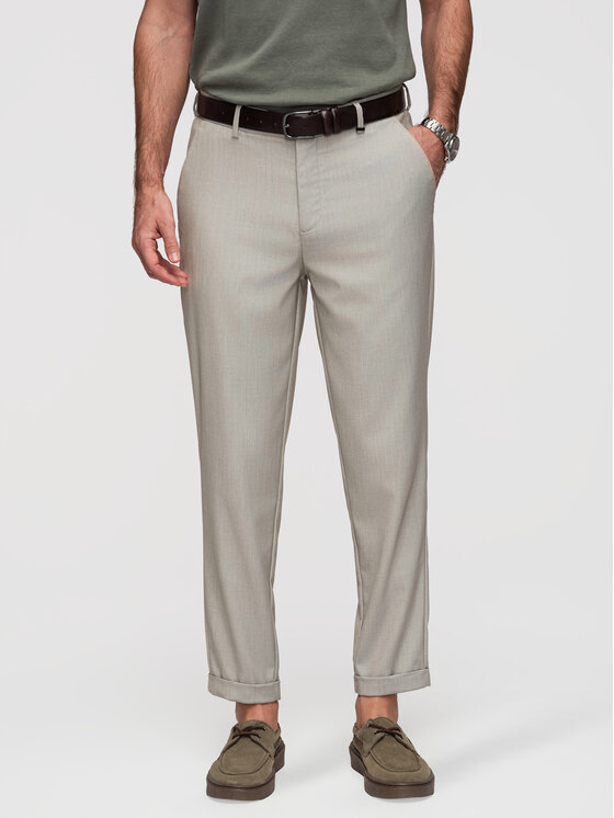 Ombre Ombre Chinosy P1525 Szary Chino Fit