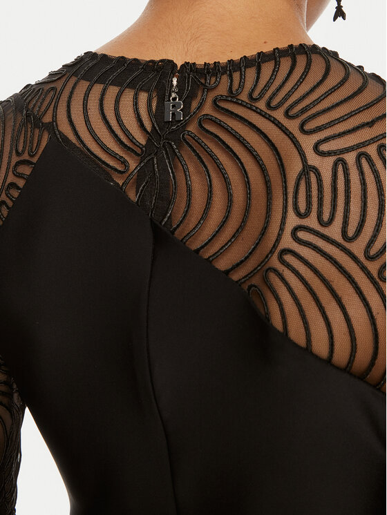 ROTATE ROTATE Sukienka koktajlowa Isadora 112910100 Czarny Slim Fit