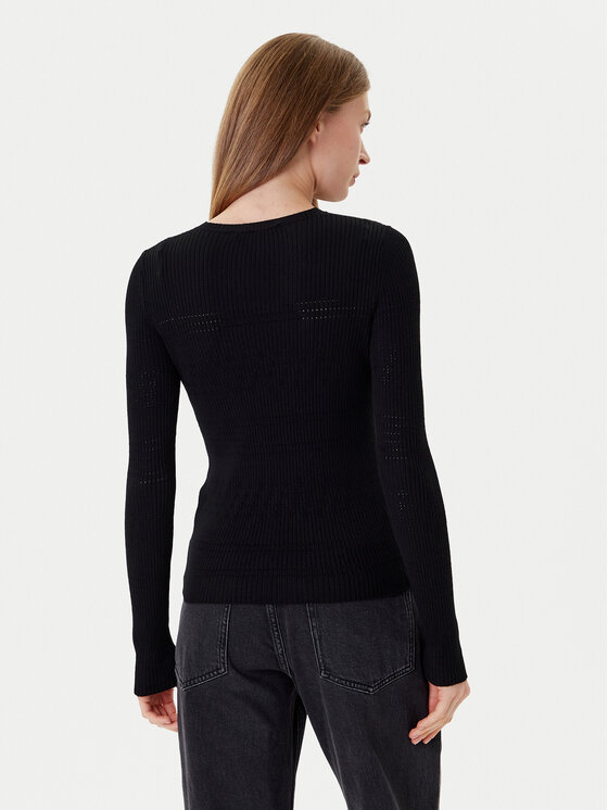 TWINSET TWINSET Πουλόβερ 252TP3241 Μαύρο Slim Fit