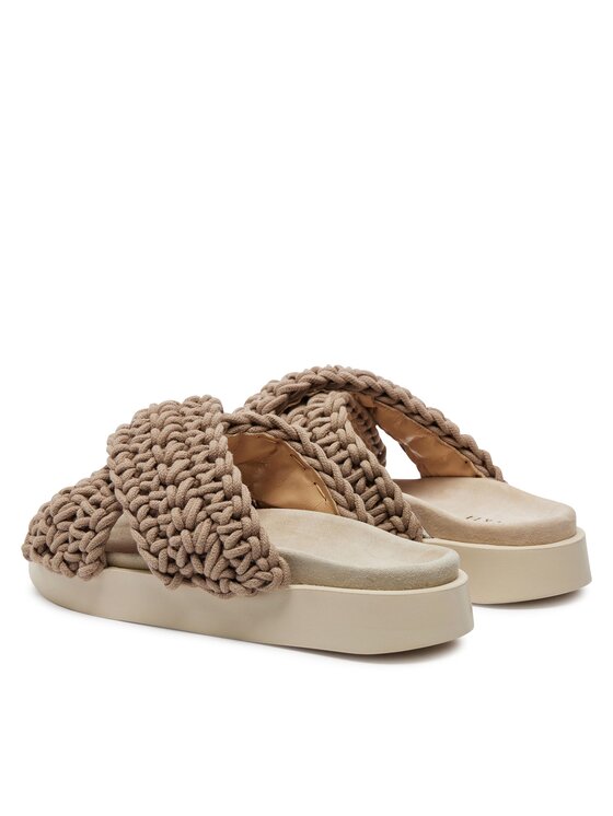 Inuikii Inuikii Klapki Woven 70104-105 Brązowy