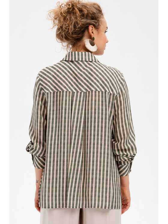 blue shadow blue shadow Koszula Mira Khaki Regular Fit